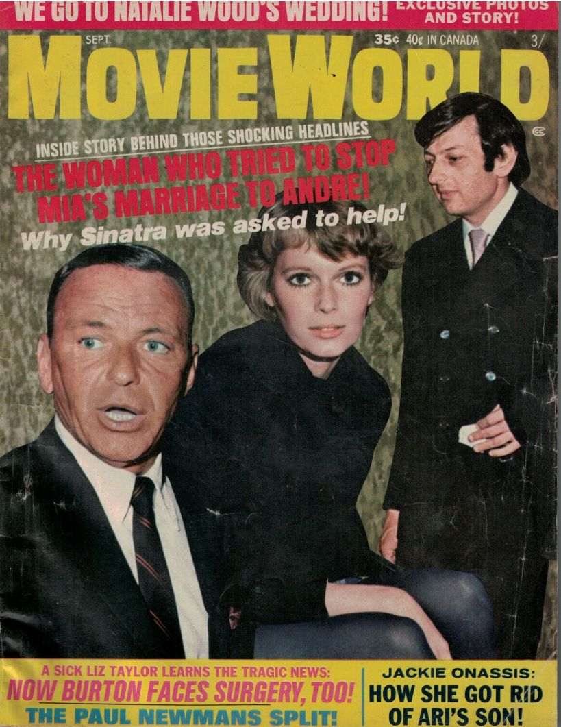 MOVIE WORLD magazine side cover  Vol 14 No 5 September 1969