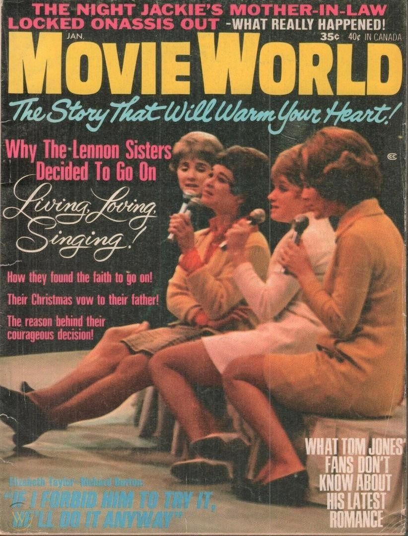 MOVIE WORLD magazine side cover  Vol 15 # 1 January 1970