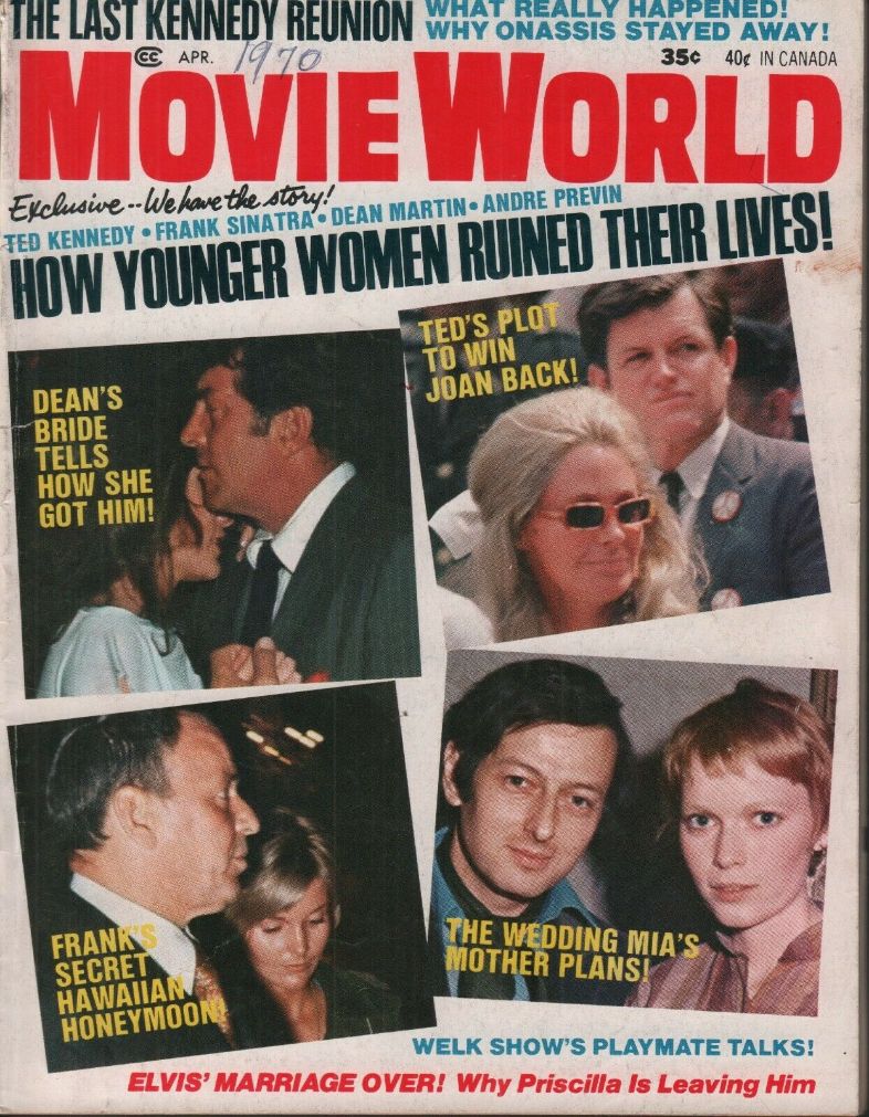 MOVIE WORLD magazine side cover  Vol 15 # 4 April 1970