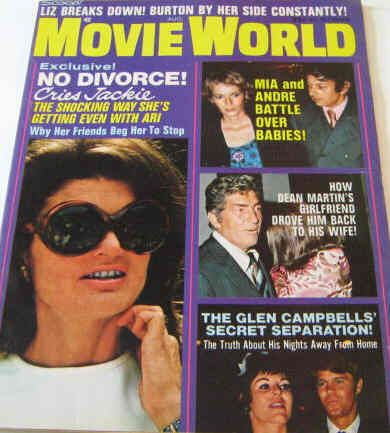 MOVIE WORLD magazine side cover  Vol 15 # 8 August 1970