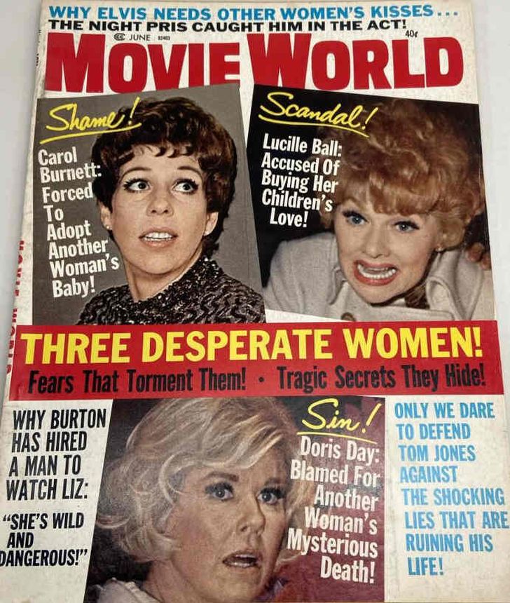 MOVIE WORLD magazine side cover  Vol 16 # 6 June 1971