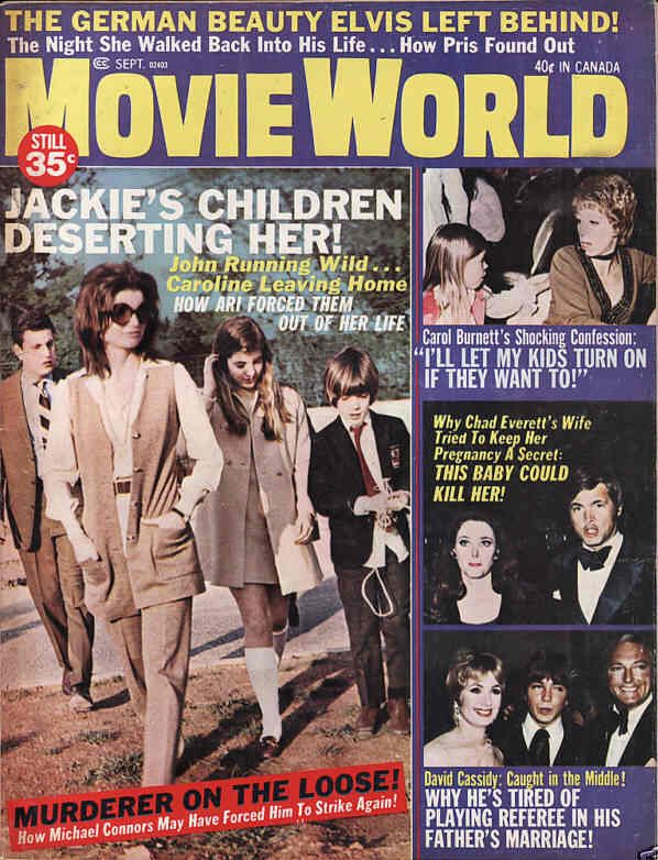 MOVIE WORLD magazine side cover  Vol 16 # 9 September 1971