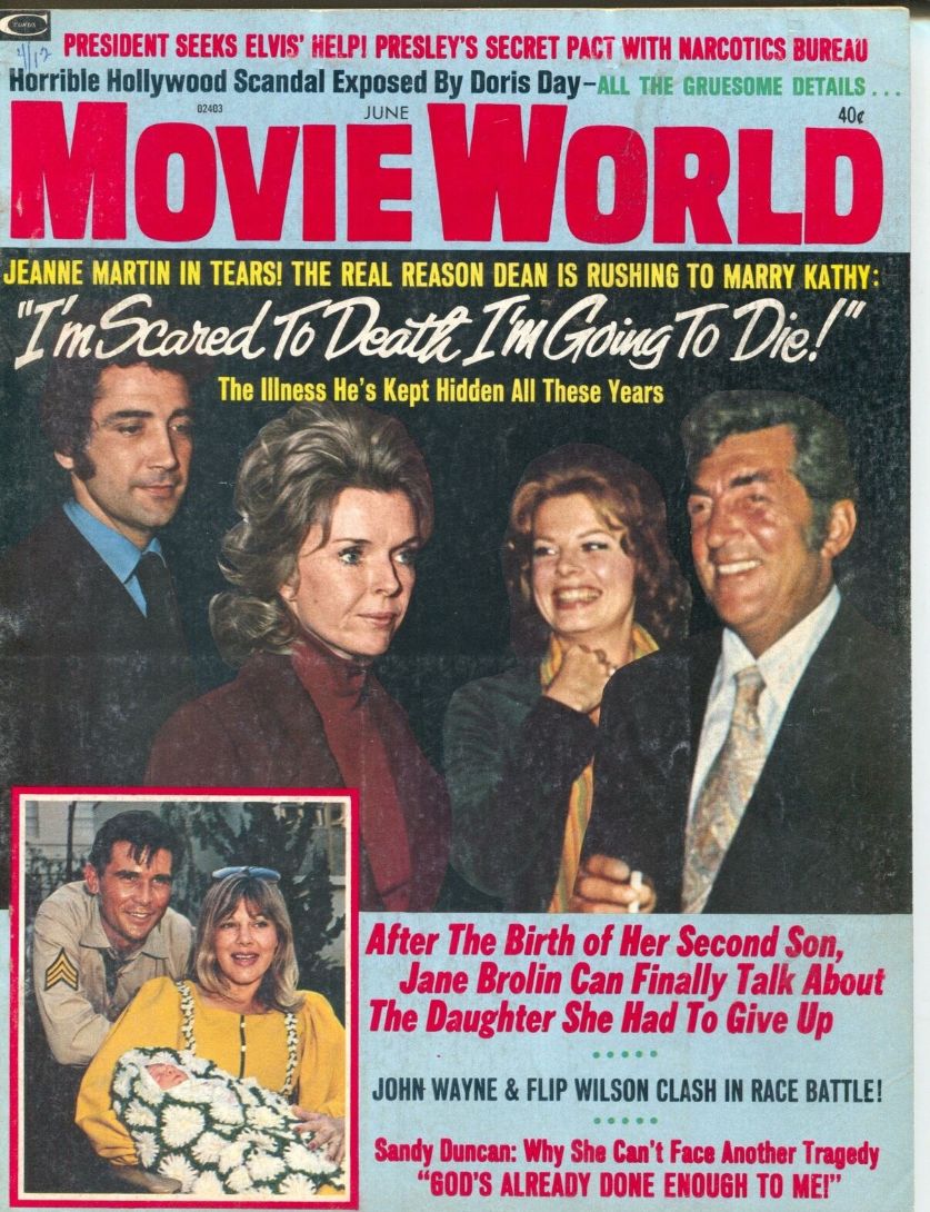 MOVIE WORLD magazine side cover  Vol 17 # 6 June 1972