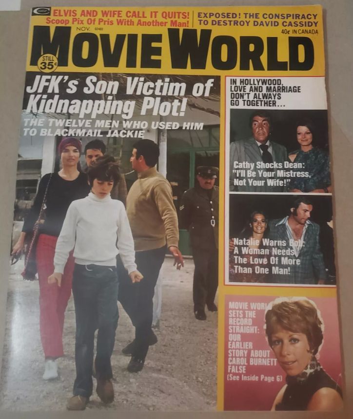 MOVIE WORLD magazine side cover  Vol 17 # 11 November 1972