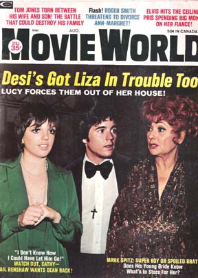 MOVIE WORLD magazine side cover  Vol 18 # 8 August 1973