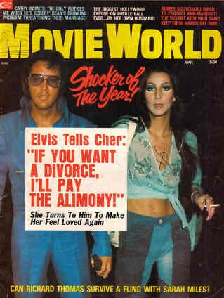 MOVIE WORLD magazine side cover  Vol 19 No 4 April 1974