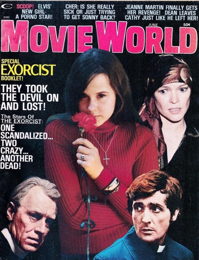 MOVIE WORLD magazine side cover  Vol 19 No 6 June 1974