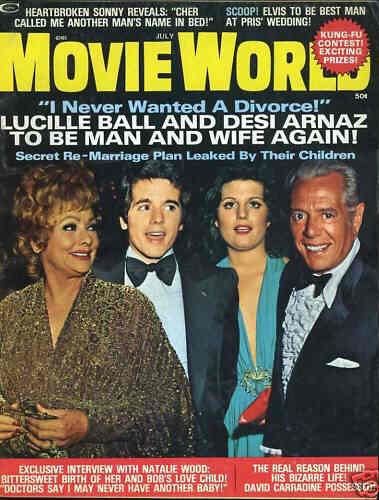 MOVIE WORLD magazine side cover  Vol 19 No 7 July 1974
