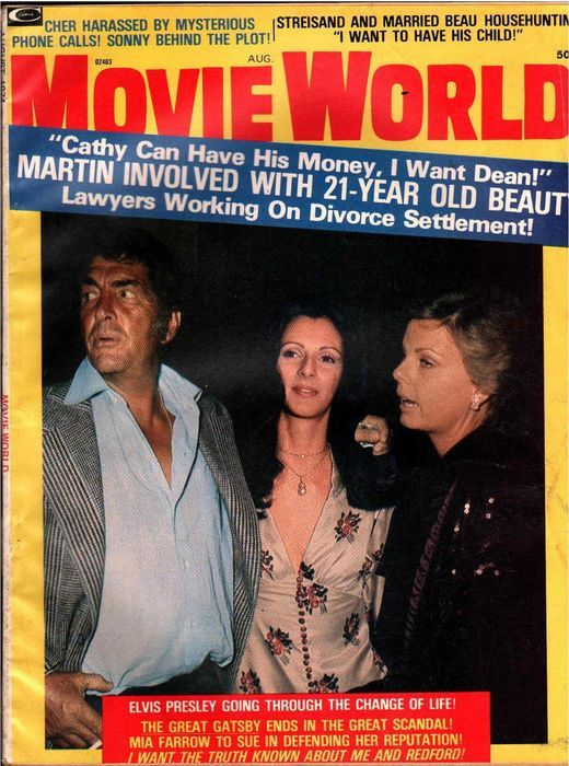 MOVIE WORLD magazine side cover  Vol 19 No 8 August 1974
