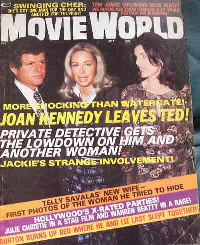 MOVIE WORLD magazine side cover  Vol 19 No 10 October 1974