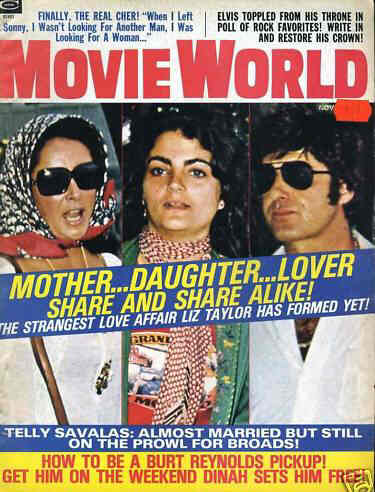 MOVIE WORLD magazine side cover  Vol 19 No 11 November 1974
