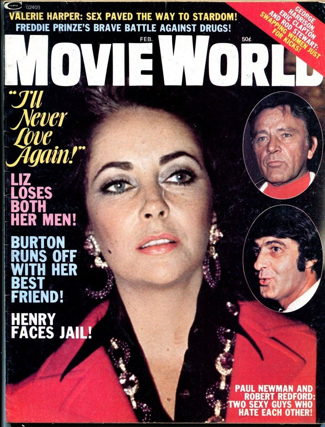 MOVIE WORLD magazine side cover  Vol 20 # 2 February 1975