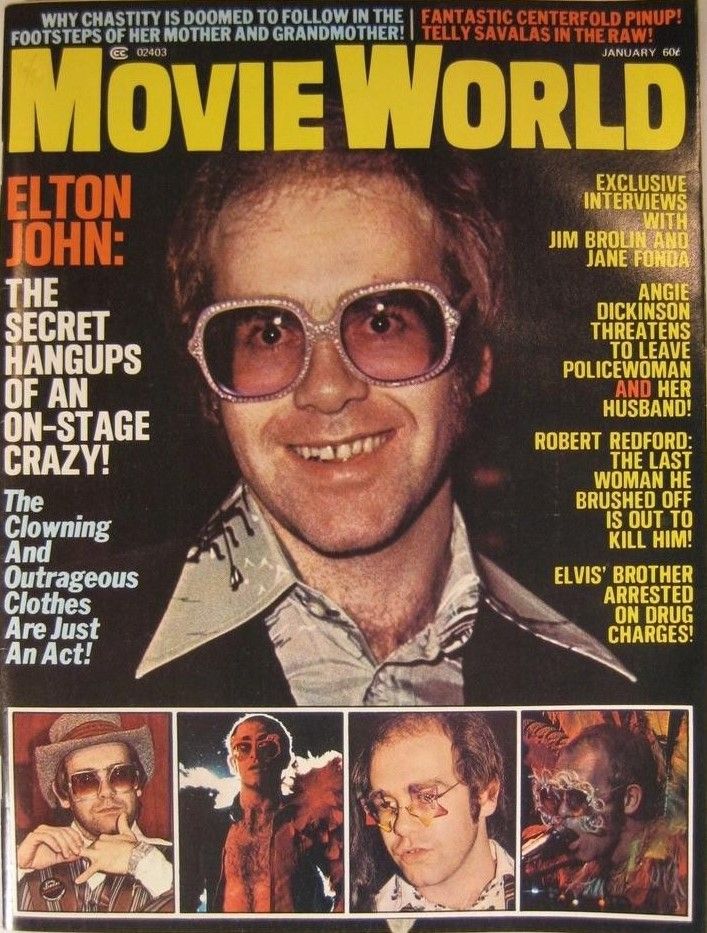 MOVIE WORLD magazine side cover  Vol 21 # 1 January 1976