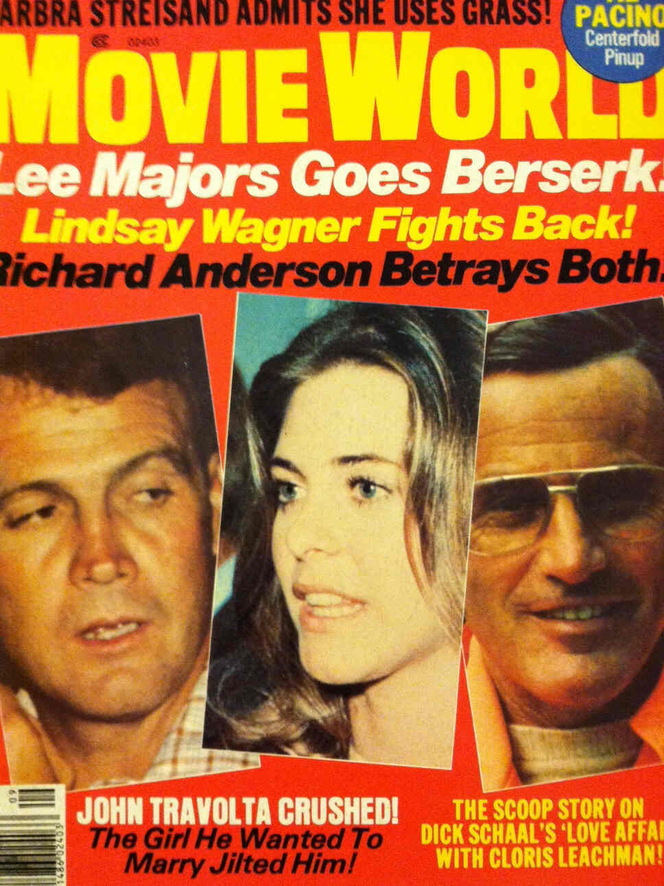 MOVIE WORLD magazine side cover  Vol 21 # 9 September 1976