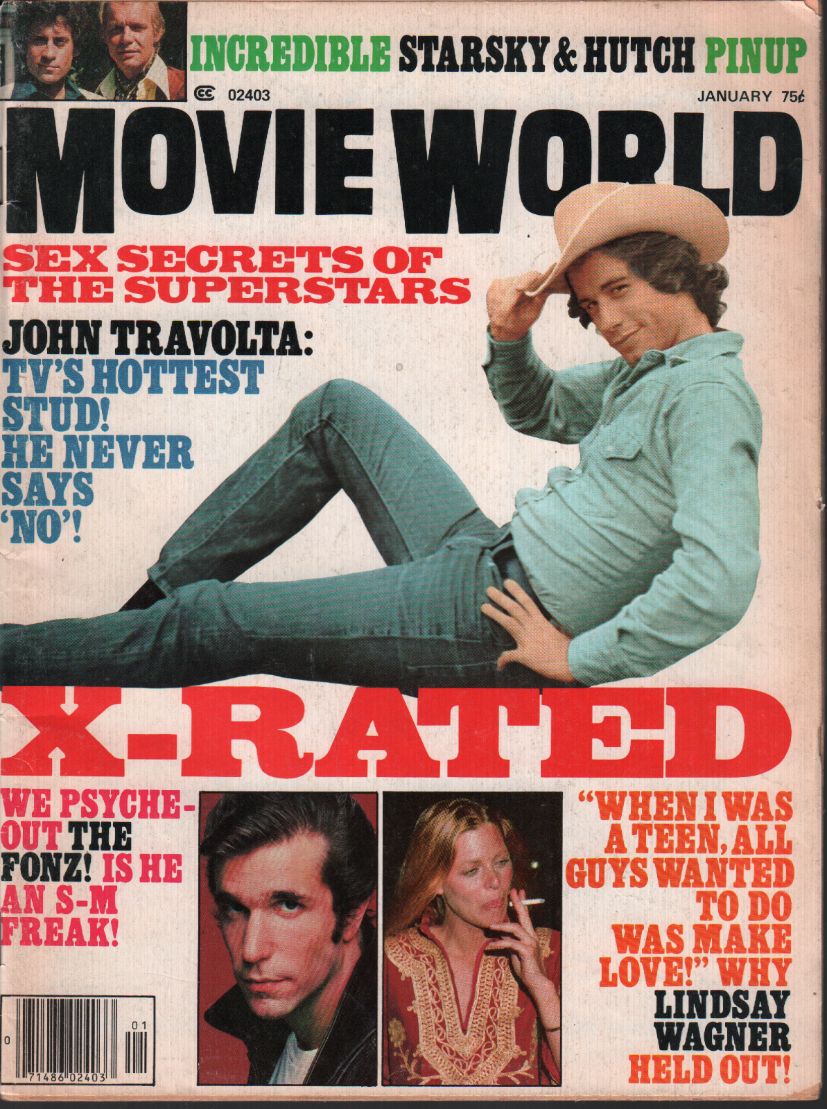 MOVIE WORLD magazine side cover  Vol 22 # 1 January 1977