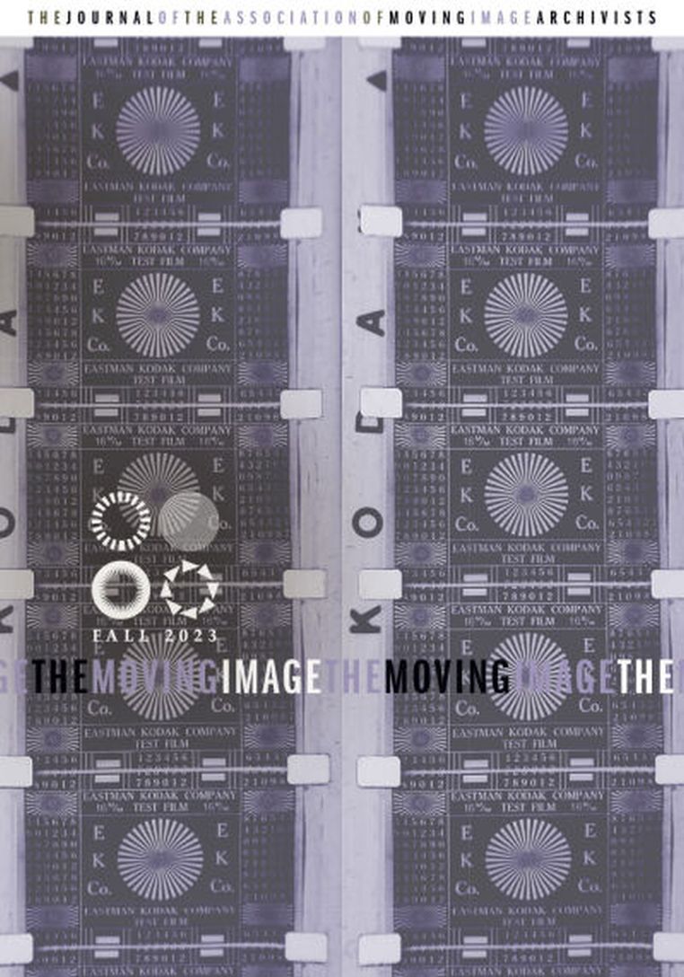 MOVING IMAGE magazine side cover Fall 2023