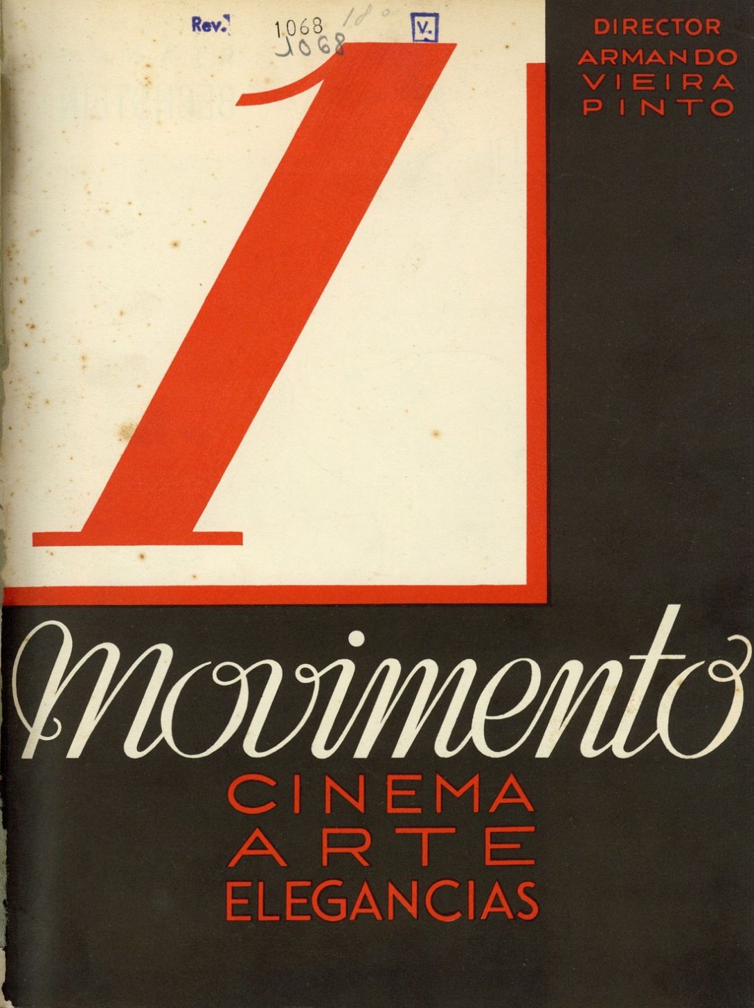 MOVIMENTO magazine side cover Issue 1 15 June 1933