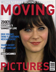 MOVING PICTURES magazine side cover Issue 29 June/July 2009