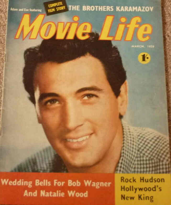 MOVIE LIFE (Au) magazine side cover  March 1958