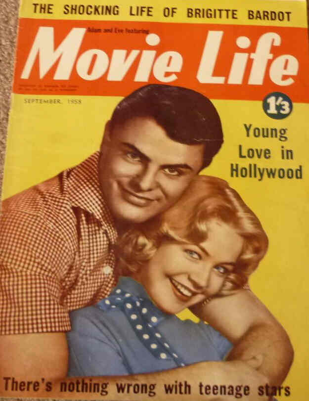 MOVIE LIFE (Au) magazine side cover  September 1958