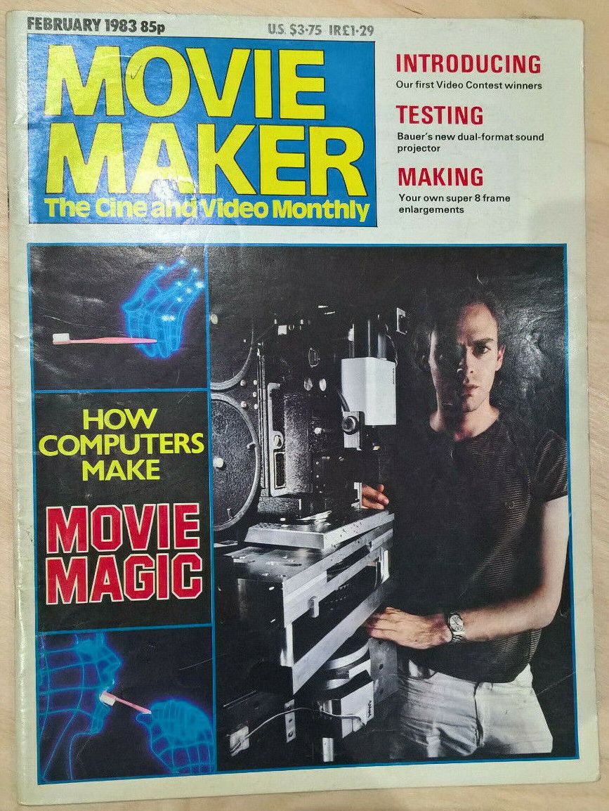 MOVIE MAKER (UK) magazine side cover  February 1983