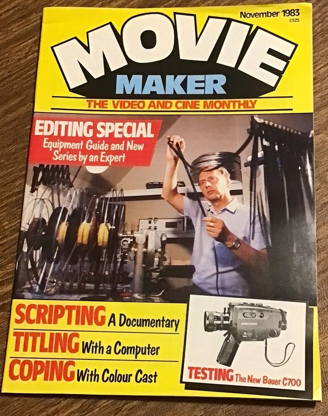 MOVIE MAKER (UK) magazine side cover  Vol 17 No  11  November 1983