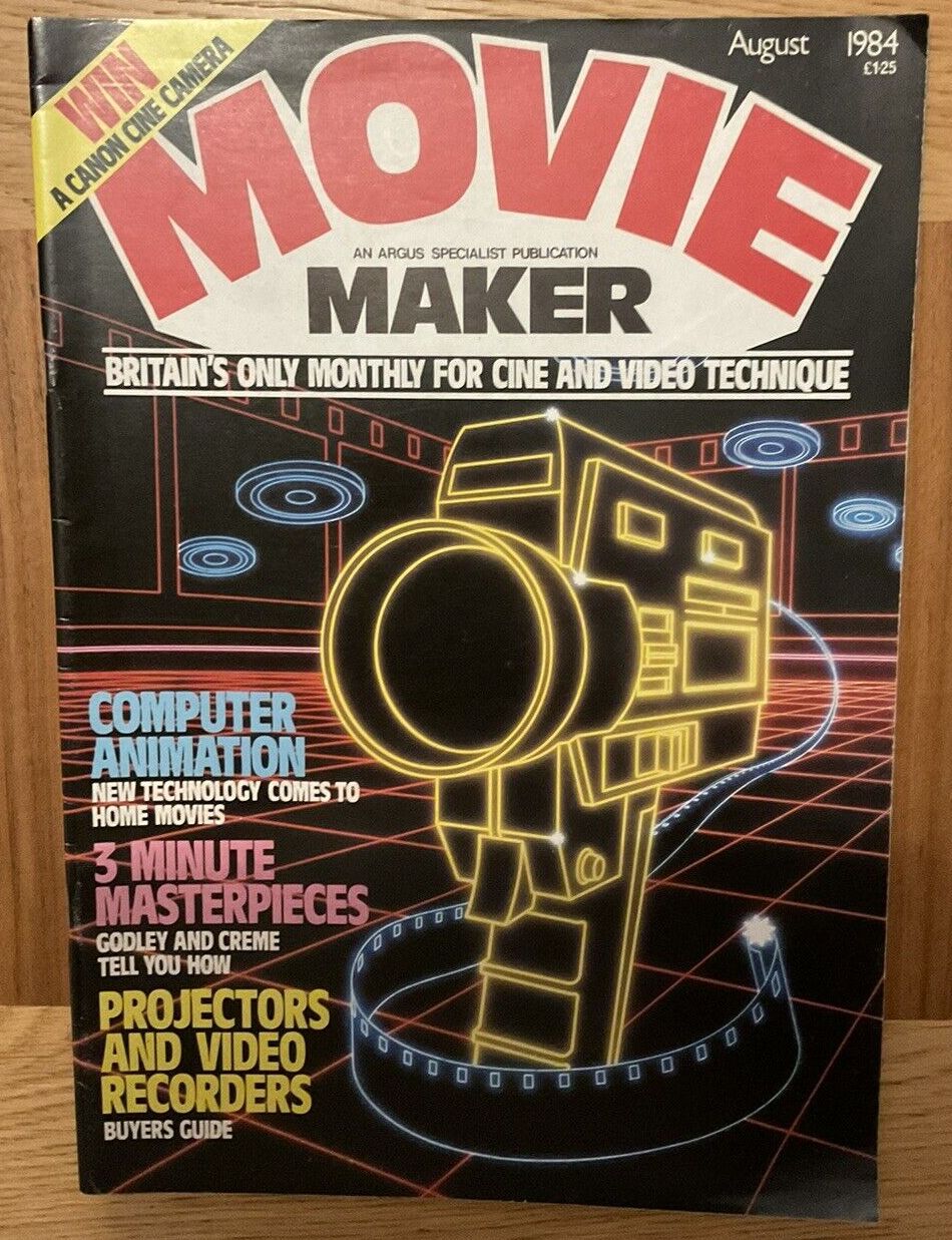 MOVIE MAKER (UK) magazine side cover  August 1984