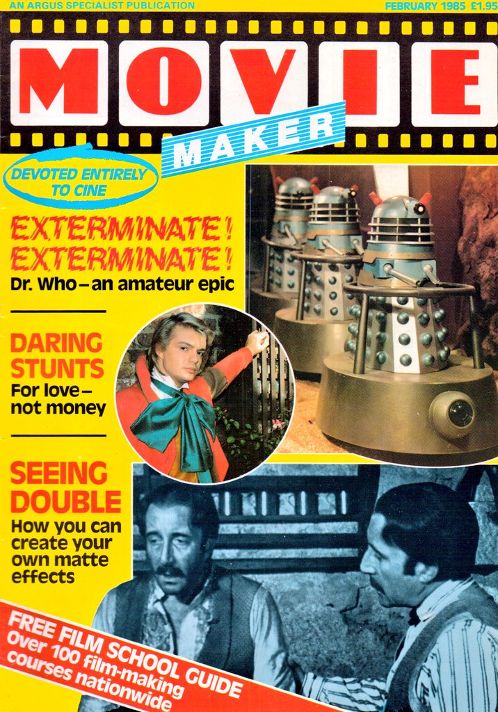 MOVIE MAKER (UK) magazine side cover  February 1985
