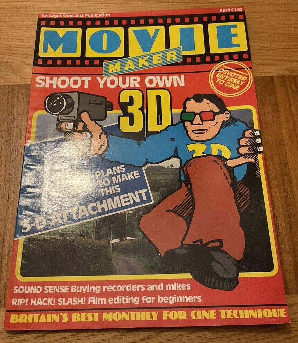 MOVIE MAKER (UK) magazine side cover  April 1985