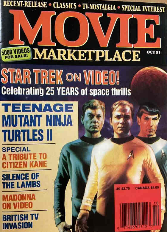 MOVIE MARKETPLACE magazine side cover  September/October 1991