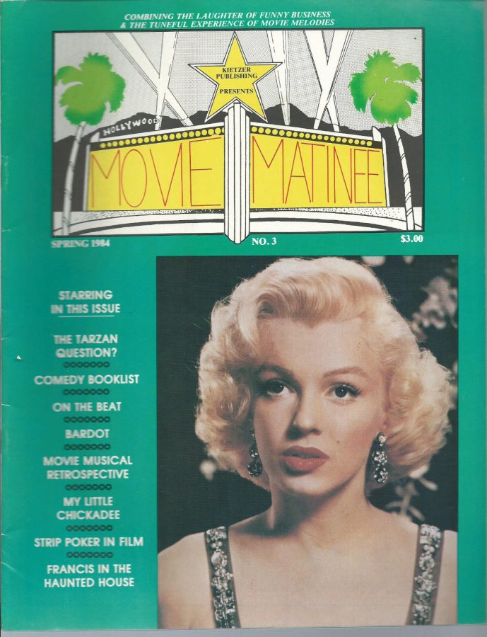 MOVIE MATINEE (USA) magazine side cover Issue 3 Spring 1984