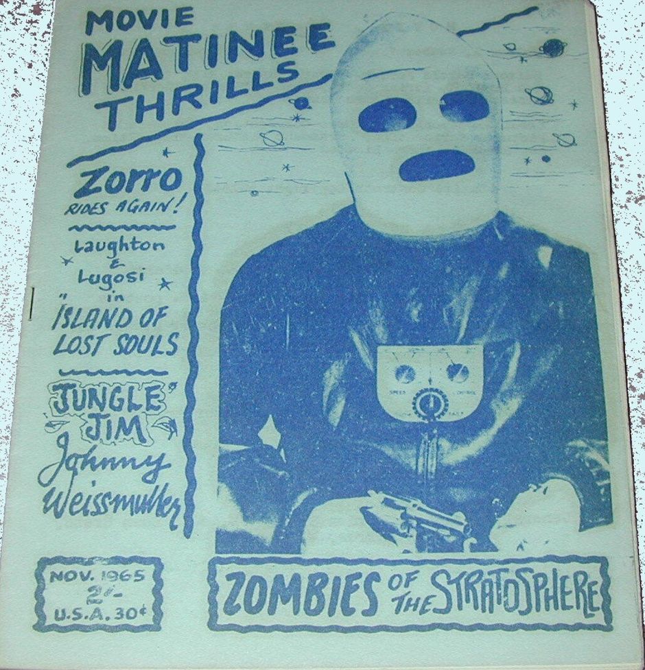 MOVIE MATINEE magazine side cover Issue 7  November 1965