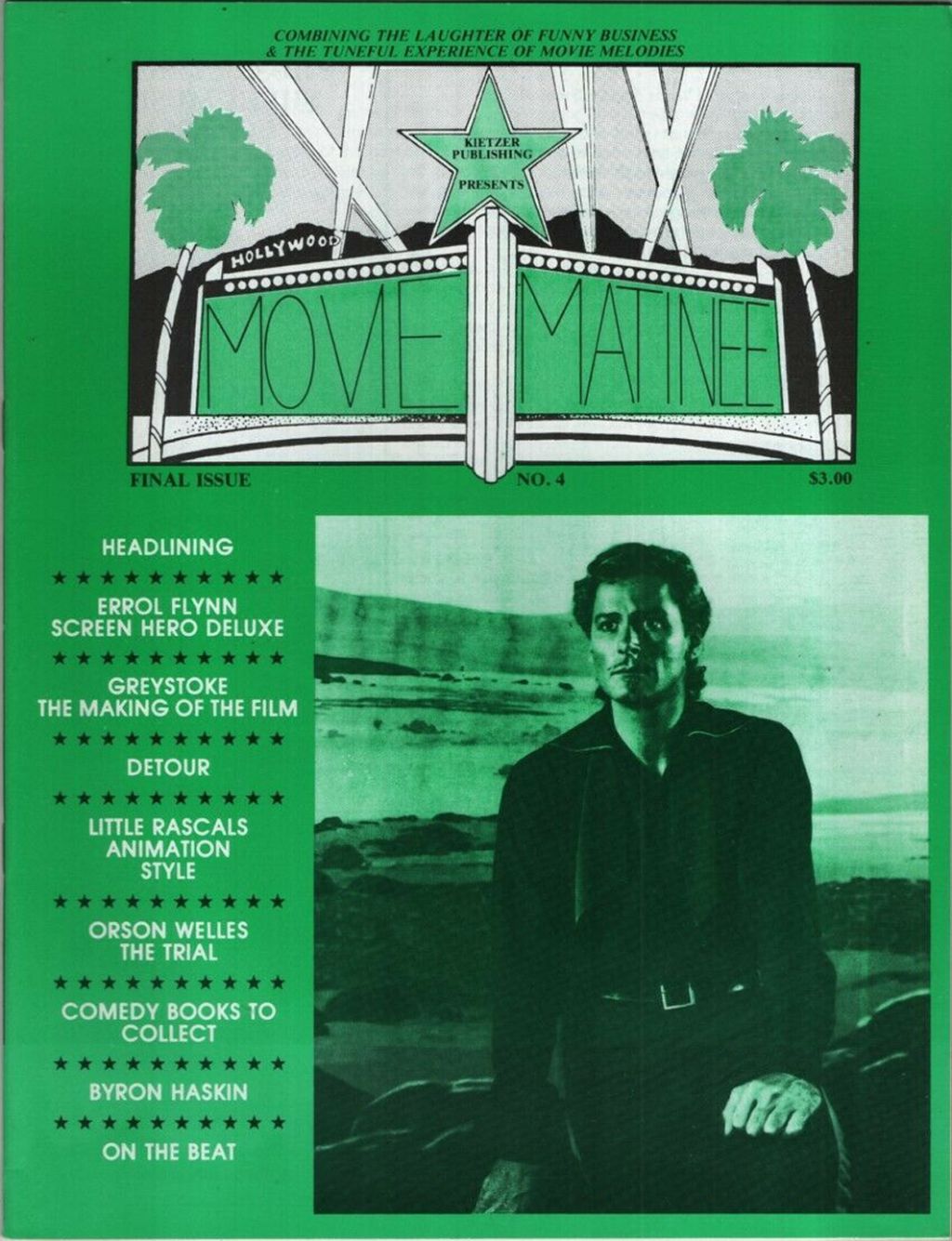 MOVIE MATINEE (USA) magazine side cover Issue 4  1984