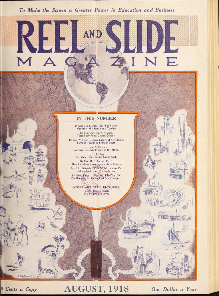 MOVING PICTURE AGE magazine side cover August 1918