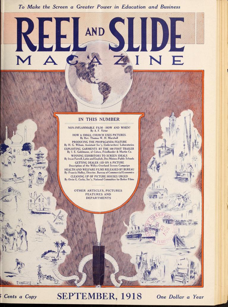 MOVING PICTURE AGE magazine side cover September 1918