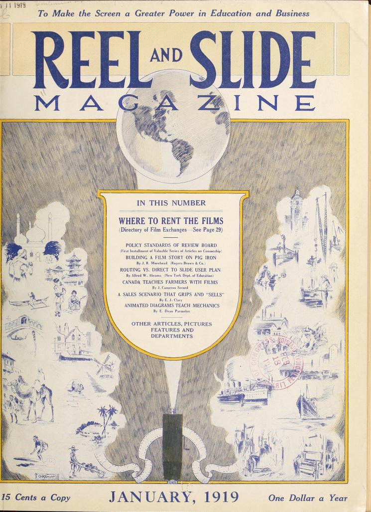 MOVING PICTURE AGE magazine side cover January 1919