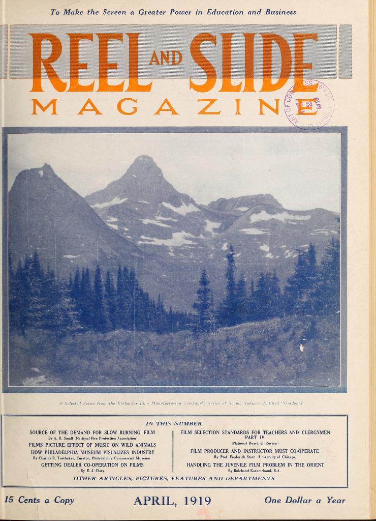 MOVING PICTURE AGE magazine side cover April 1919