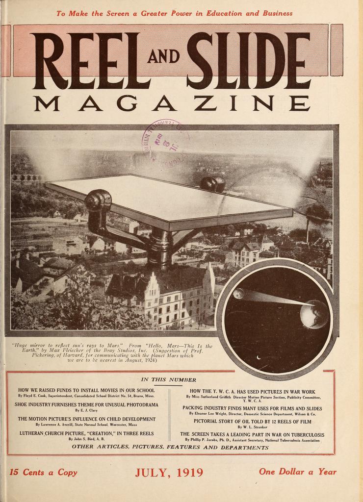 MOVING PICTURE AGE magazine side cover July 1919