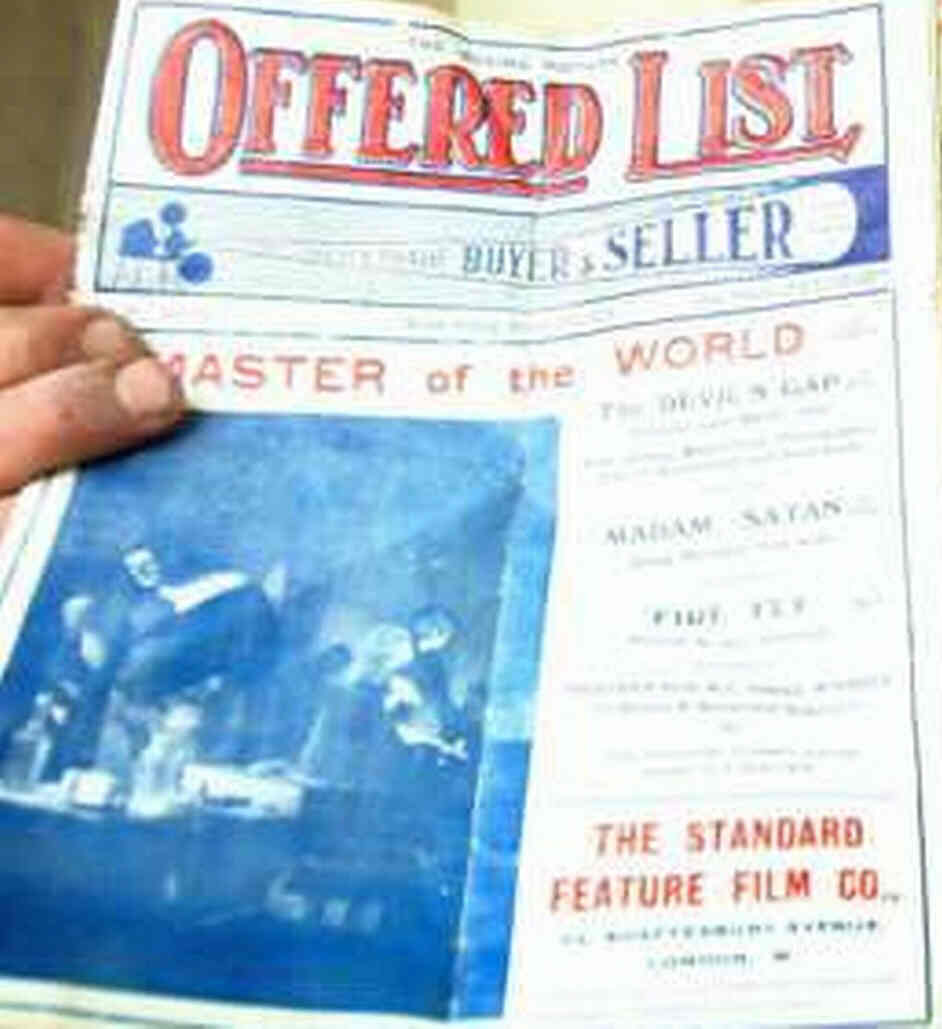 MOVING PICTURE OFFERED LIST AND CINEMA TRADE BUYER AND SELLER | THE magazine side cover  1913