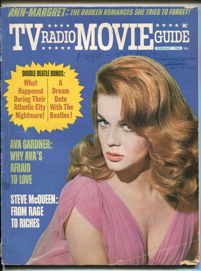 MOVIE-RADIO GUIDE magazine side cover February 1965