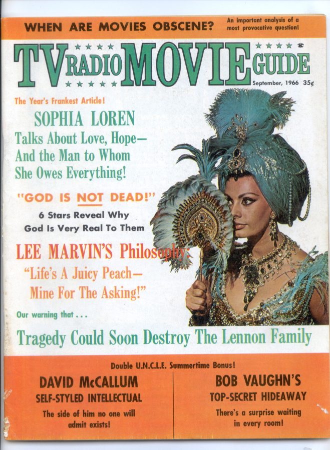 MOVIE-RADIO GUIDE magazine side cover September 1966
