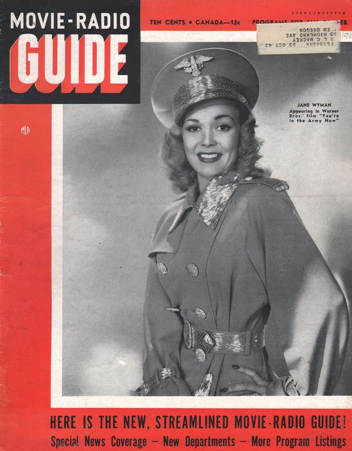 MOVIE-RADIO GUIDE magazine side cover 1 February 1942
