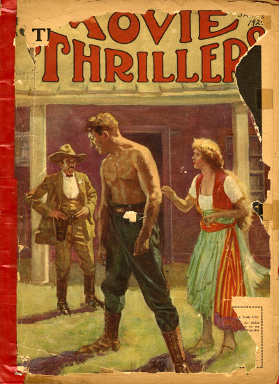 MOVIE ADVENTURES magazine side cover Issue 4  Vol 1 No  4  January 1925