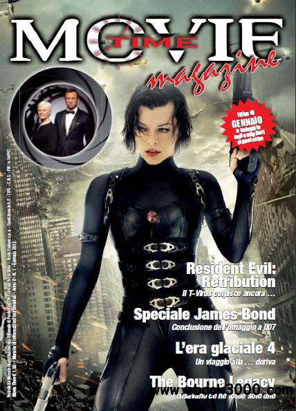 MOVIE TIME MAGAZINE (ITALY) magazine side cover January 2013