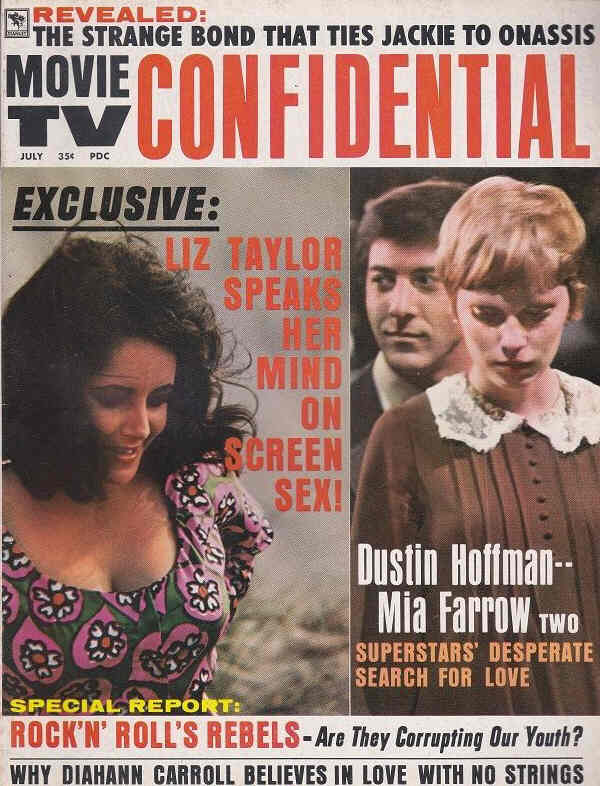 MOVIE TV CONFIDENTIAL magazine side cover July 1969