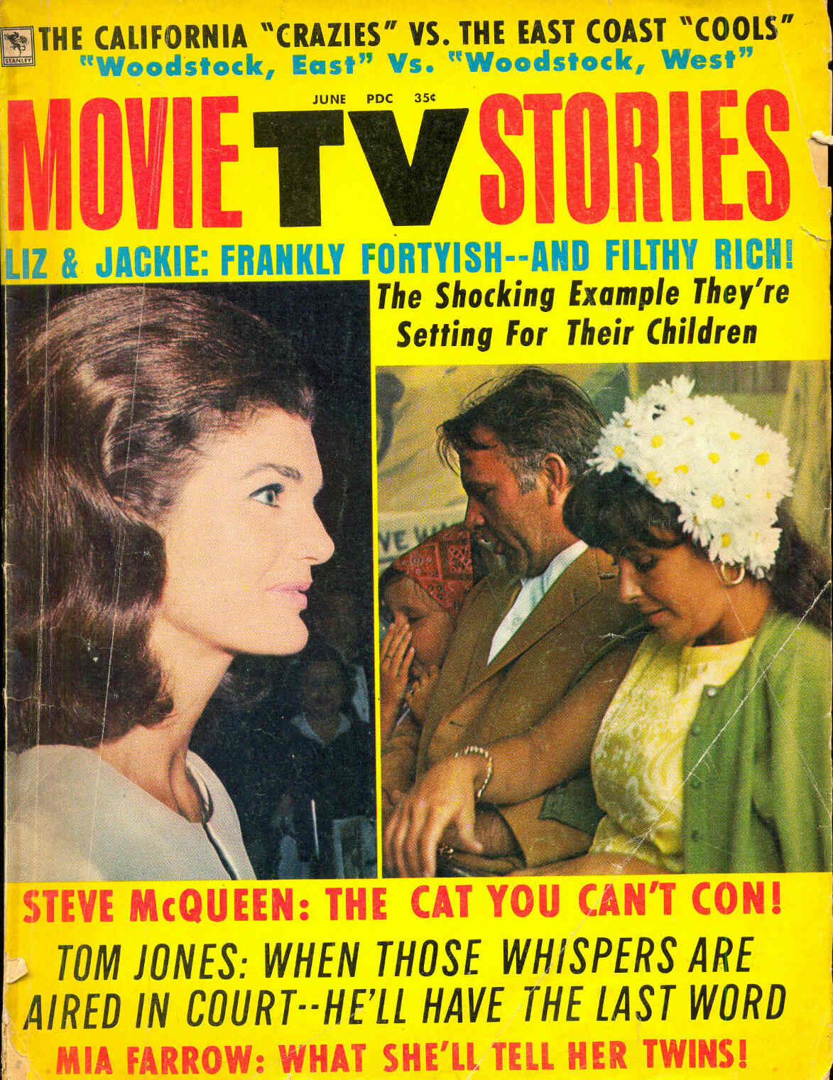MOVIE TV STORIES magazine side cover Issue 6 June 1970