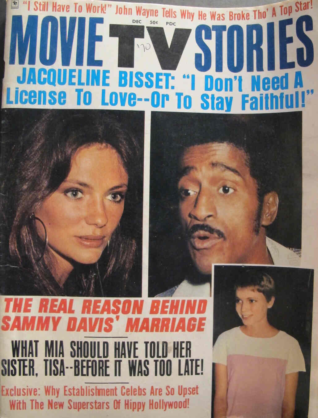 MOVIE TV STORIES magazine side cover Issue 9 December 1970