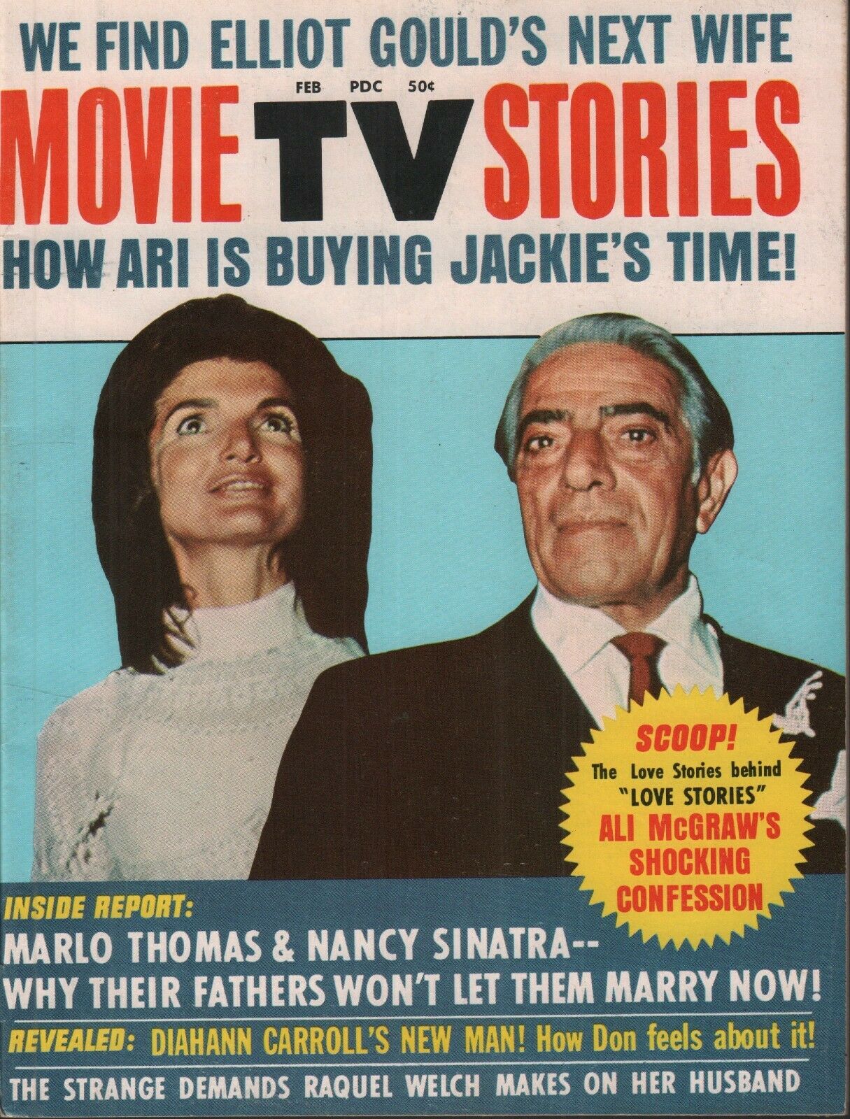 MOVIE TV STORIES magazine side cover Issue 10 February 1971