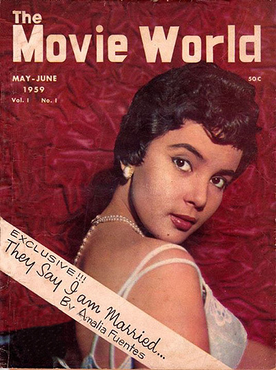 MOVIE WORLD (Ph) magazine side cover Issue 1 May/June 1959