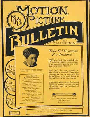 MOTION PICTURE BULLETIN magazine side cover 22 January 1922
